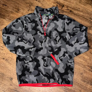 Quarter zip fleece camouflage print